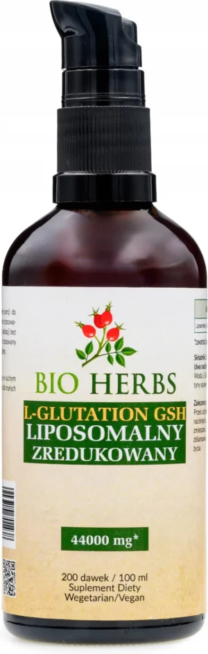 L-Glutation GSH Liposomalny Forte (Zredukowany), 100 ml – Bio Herbs