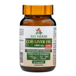 Cod Liver Oil 1000 mg (Tran z wątroby dorsza), 60 kaps. – Bio Herbs