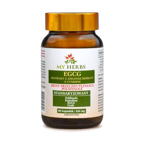 EGCG Ekstrakt z Zielonej Herbaty z Cynkiem, 80 kaps. – Bio Herbs