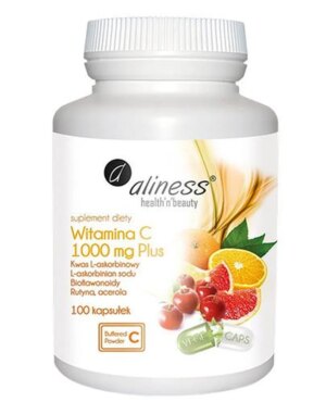 Aliness, Witamina C 1000 mg PLUS × 100 VEGE kaps.