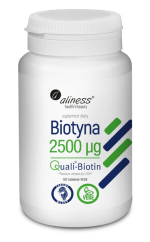 Biotyna 2500 mcg QualiBiotin, 120 tabl. – Aliness