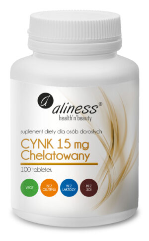 Cynk Chelatowany 15 mg, 100 tabl. – Aliness