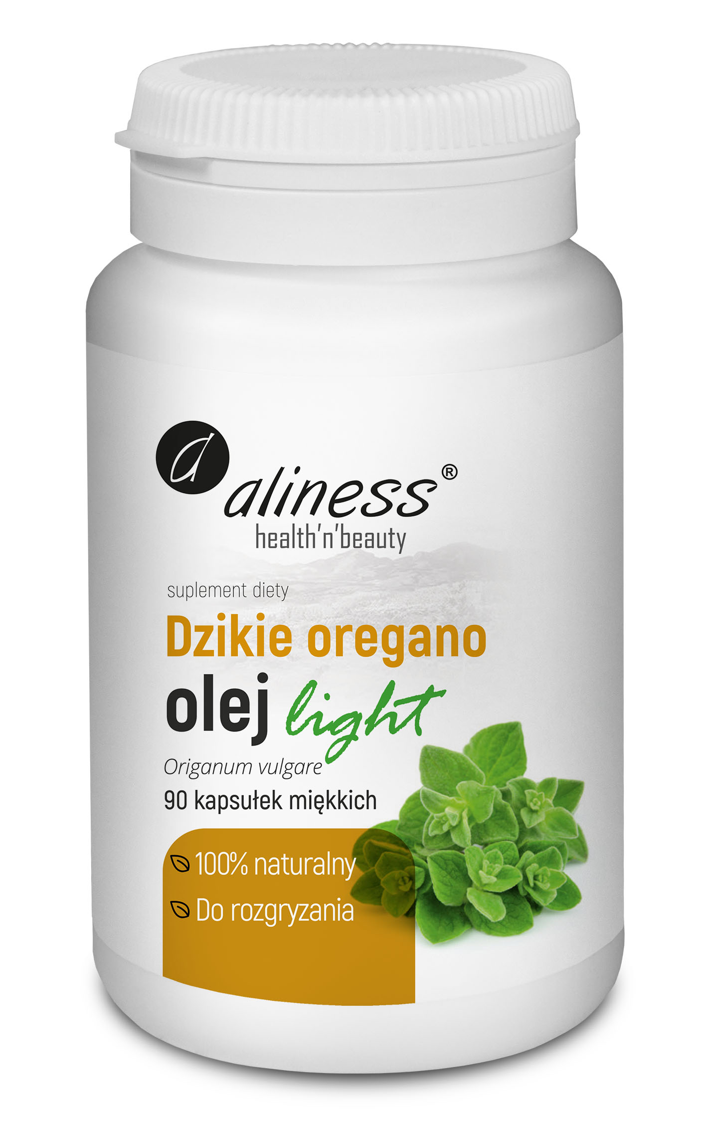 Dzikie Oregano Olej Light 100% naturalny, 90 kaps. – Aliness