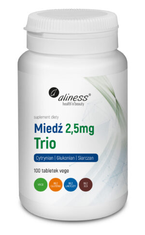 Aliness, Miedź trio 2,5 mg x 100 vege tabs.