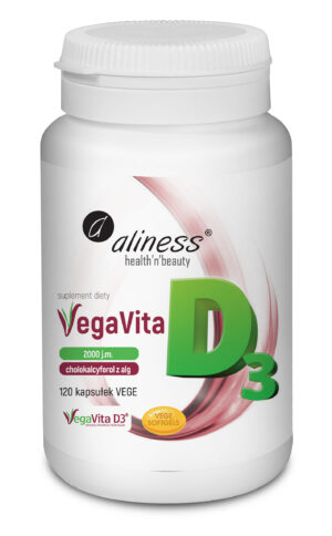 VegaVita D3 Witamina D3 2000 j.m., 120 kaps. – Aliness