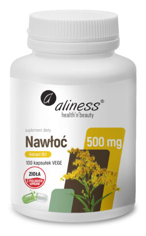 Nawłoć (Solidago virgaurea L.) ekstrakt 10:1, 500 mg, 100 kaps. – Aliness