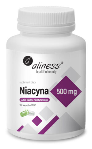 Niacyna 500 mg (Amid kwasu nikotynowego), 100 kaps. – Aliness