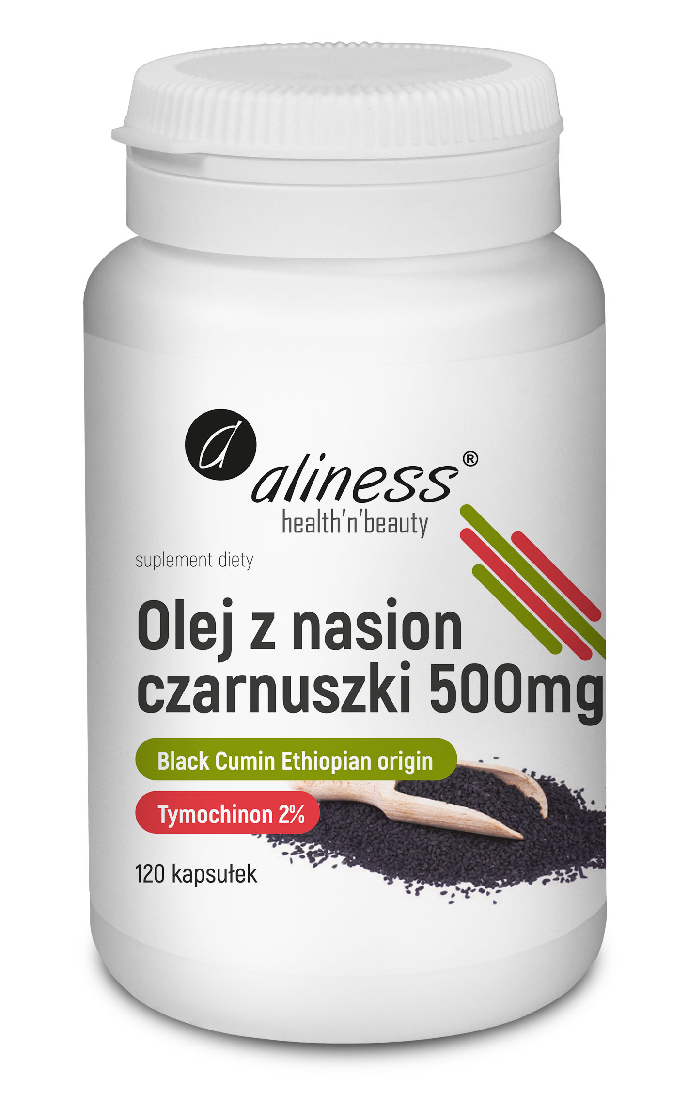 Aliness, Olej z nasion czarnuszki 2% 500 mg x 120 caps