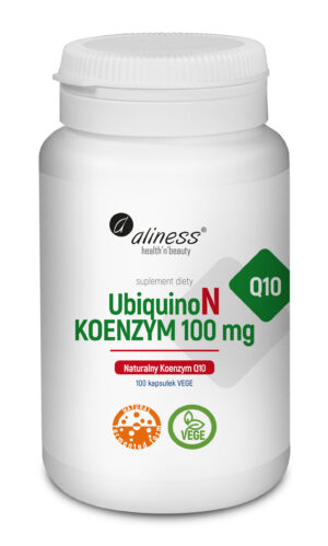 Aliness, UbiquinoN Naturalny KOENZYM Q10 100 mg x 100 Vege kaps.