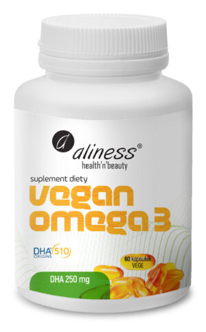 Vegan Omega 3 DHA 250 mg, 60 kaps. – Aliness