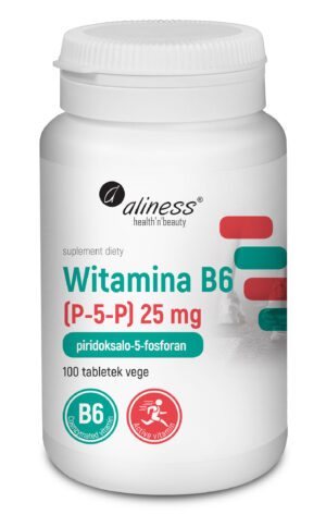 Witamina B6 (P-5-P) 25 mg, 100 tabl. vege – Aliness