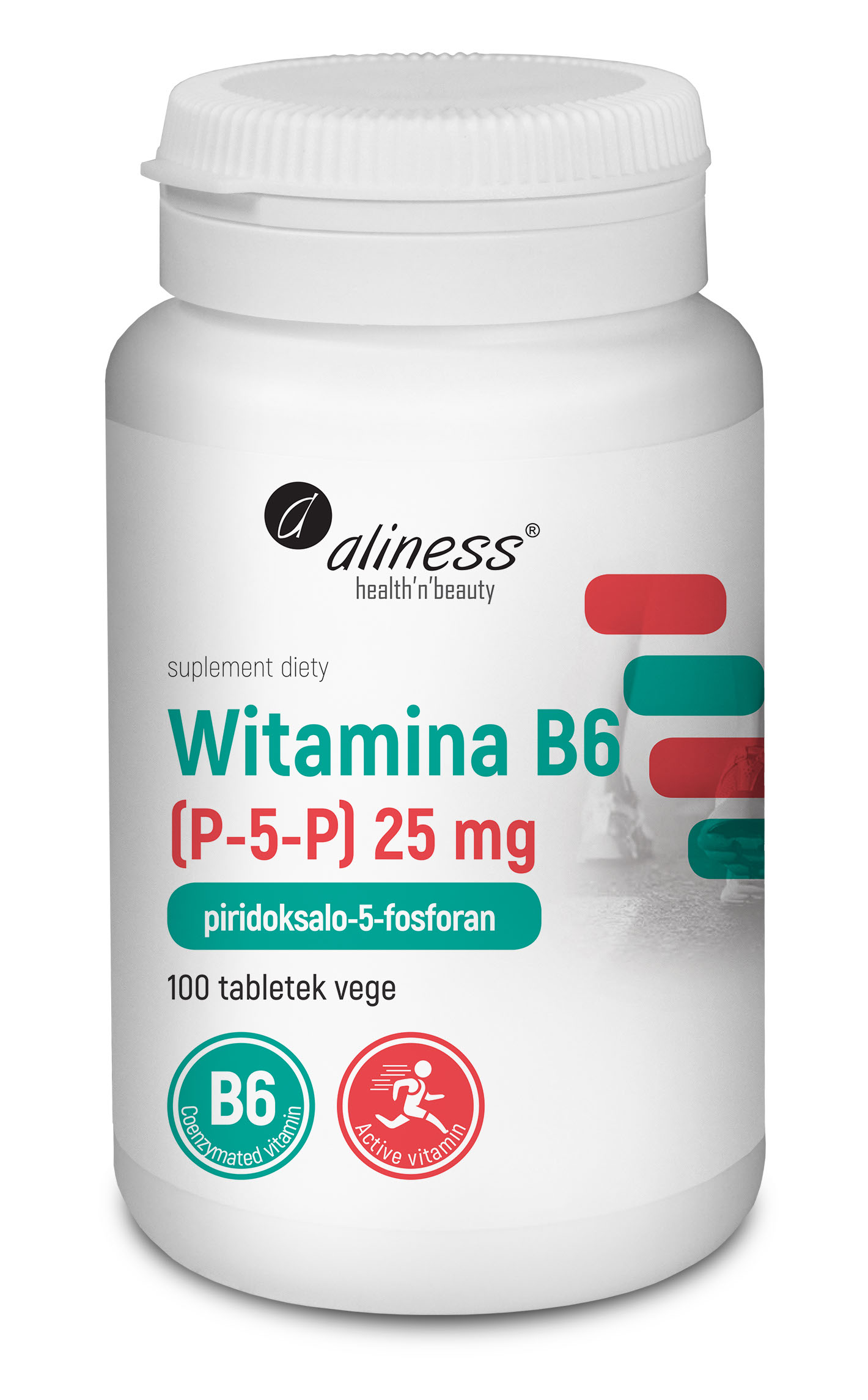Witamina B6 (P-5-P) 25 mg, 100 tabl. vege – Aliness