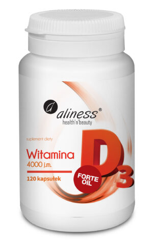 Aliness, Witamina D3 Forte Oil 4000 j.m., 120 caps