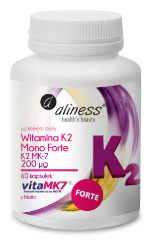 Witamina K2 Mono Forte MK-7 200 µg, 60 kaps. – Aliness