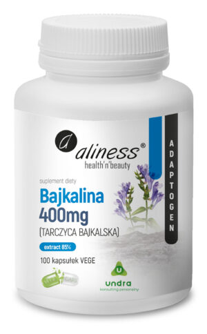 Bajkalina (Tarczyca bajkalska) Extract 85% 400 mg, 100 kaps. – Aliness