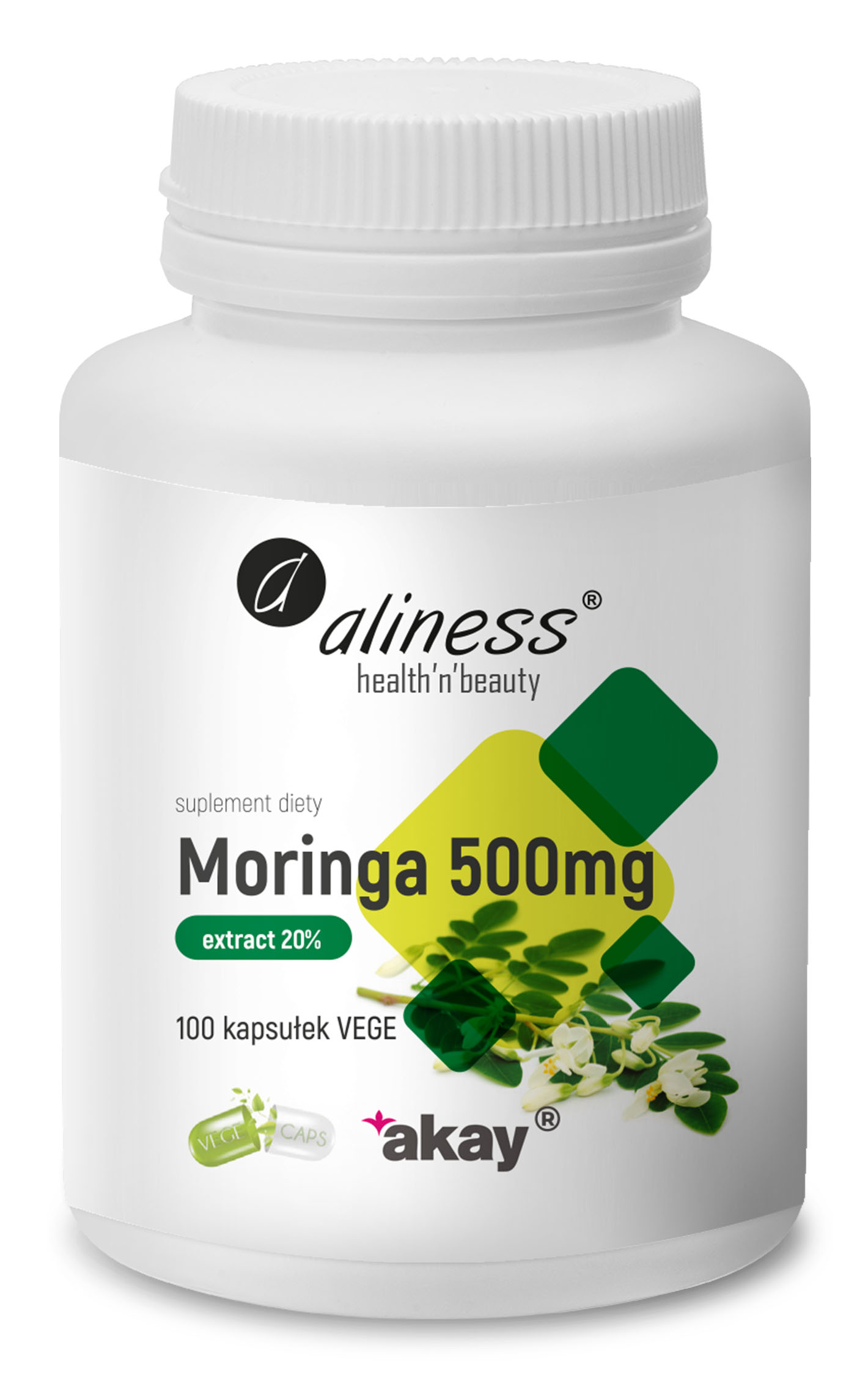 Aliness, Moringa ekstrakt 20%500mgx100caps vege