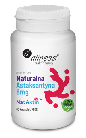 Naturalna Astaksantyna NatAxtin 8 mg, 60 kaps. – Aliness
