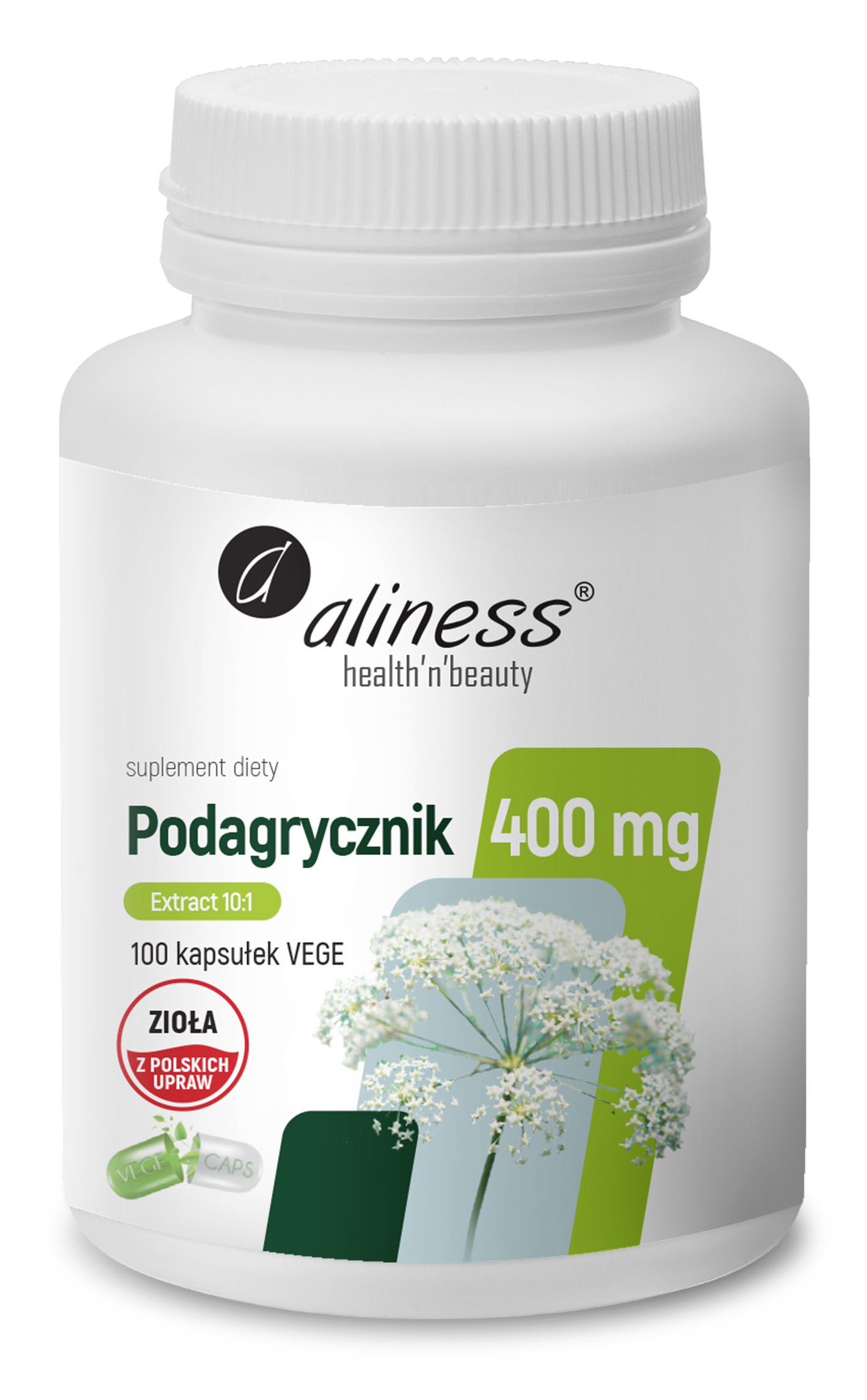 Podagrycznik (ekstrakt 10:1) 400 mg, 100 kaps. – Aliness