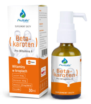 Avitale Naturalny BetaKaroten CaroCare 4,5 mg (Prowitamina A), krople, 30 ml – Avitale