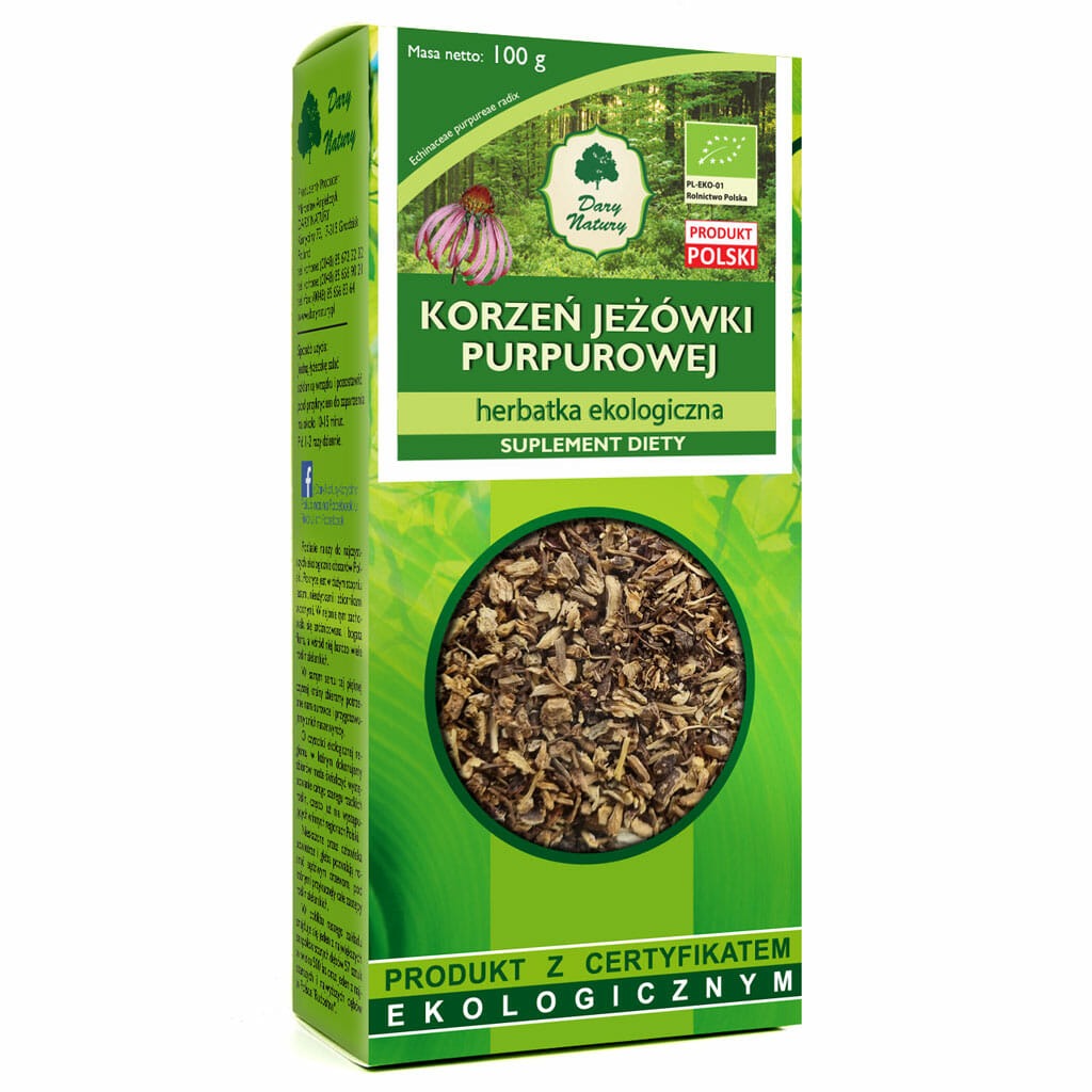 Jeżówka purpurowa (korzeń EKO), herbatka ziołowa, 100 g – Dary Natury