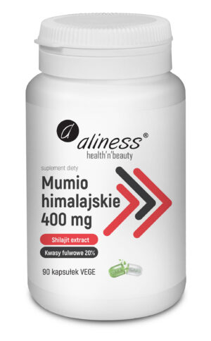 Mumio himalajskie Shilajit, 400 mg, 90 kaps. – Aliness