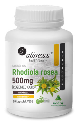 Rhodiola rosea (różeniec górski) 500 mg, 60 kaps. vege – Aliness