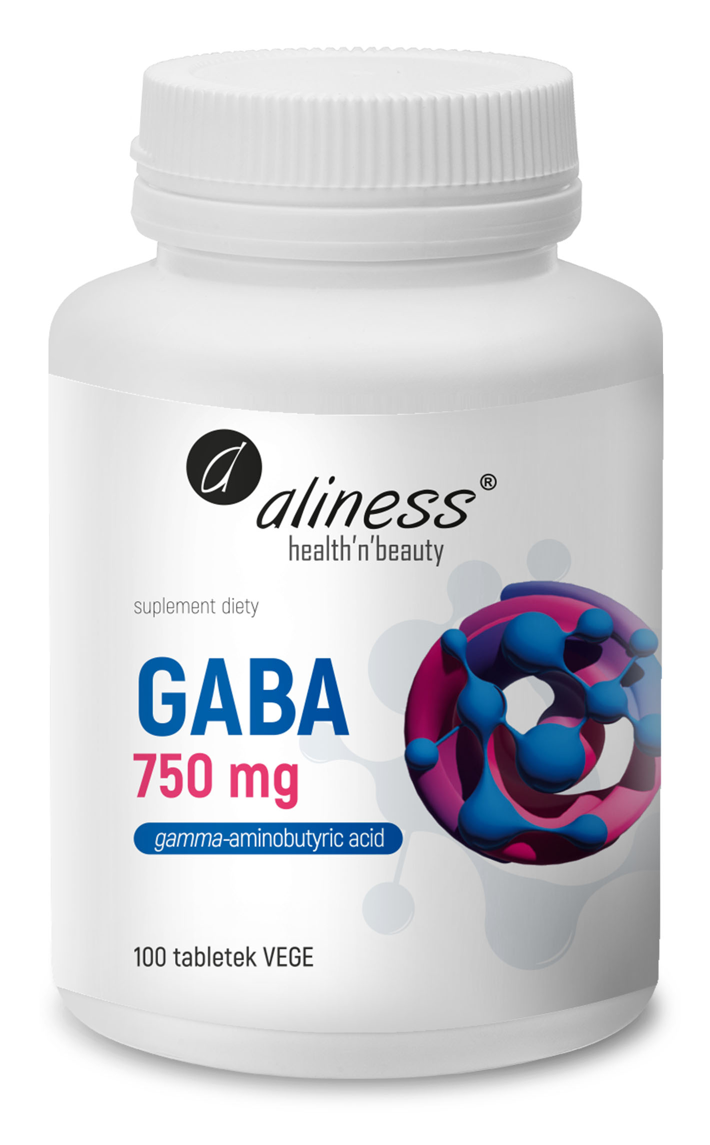GABA 750 mg, 100 tabl. vege – Aliness
