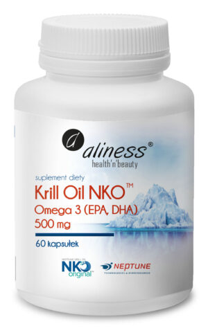 Krill Oil NKO Omega 3 z astaksantyną 500 mg, 60 kaps. – Aliness