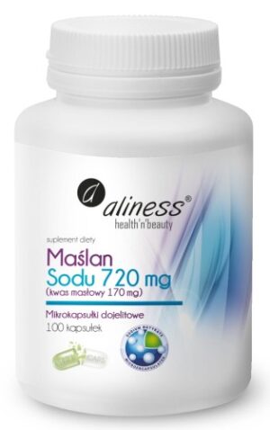 Maślan Sodu 720 mg (Kwas masłowy 170 mg), 100 kaps. VEGE – Aliness