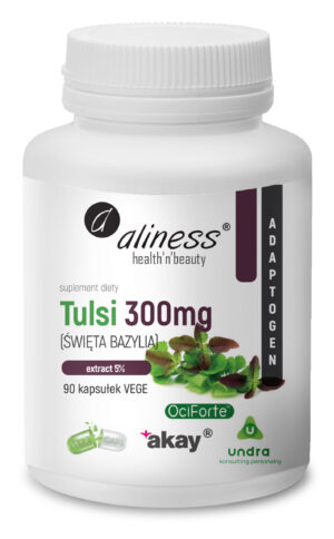 Tulsi (Święta Bazylia) extract 5% 300 mg, 90 kaps. – Aliness