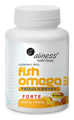 Fish Omega 3 FORTE Trójglicerydy 500/250 mg, 60 kaps. – Aliness