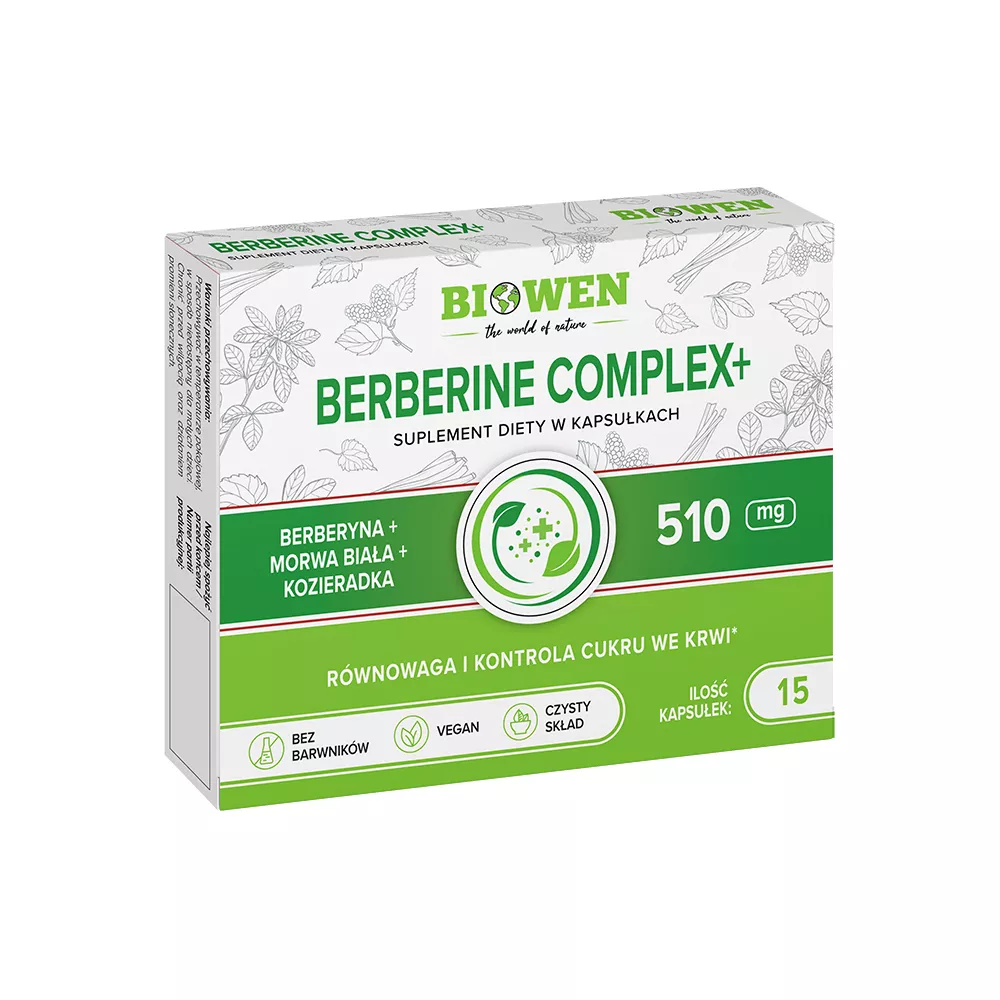 Berberine Complex+ 510 mg, 15 kaps. – Biowen