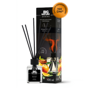 Dyfuzor zapachowy Pomarańcza Cynamon z patyczkami, 100 ml – Big Nature