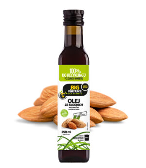 Olej ze słodkich migdałów (tłoczony na zimno), 250 ml – Big Nature
