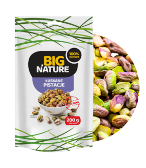 Pistacje łuskane niesolone, 200 g – Big Nature