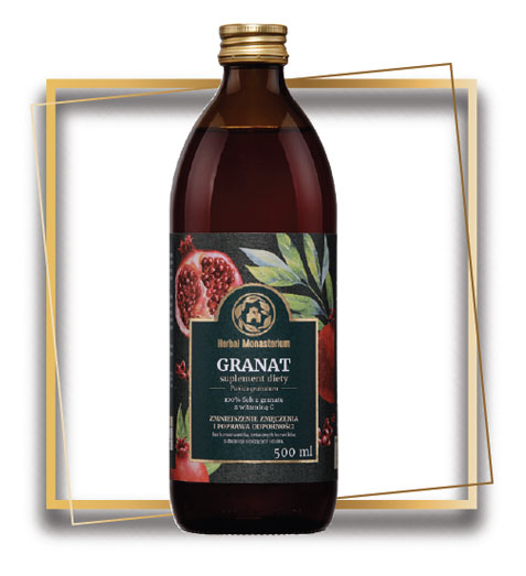 Herbal Monasterium Sok z granatu z witaminą C, 500 ml – Herbal Pharmaceuticals