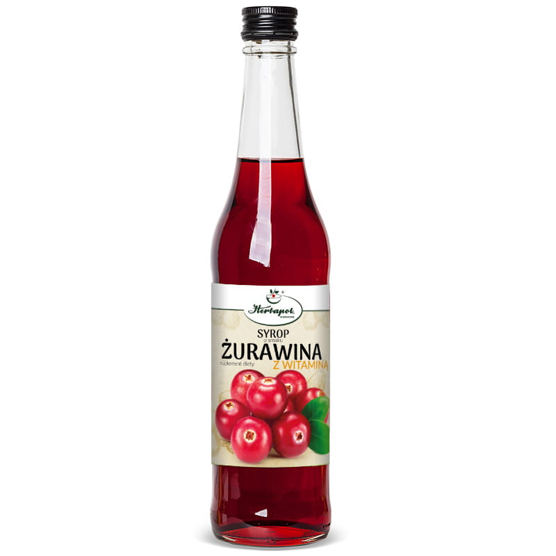 Syrop Żurawina z witaminą C, 480 ml – Herbapol Kraków