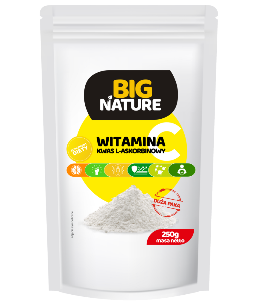 Witamina C (kwas L-askorbinowy), proszek, 1 kg – Big Nature