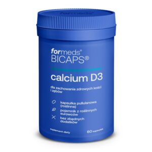 BICAPS Calcium D3 (Wapń + Witamina D3), 60 kaps. – ForMeds