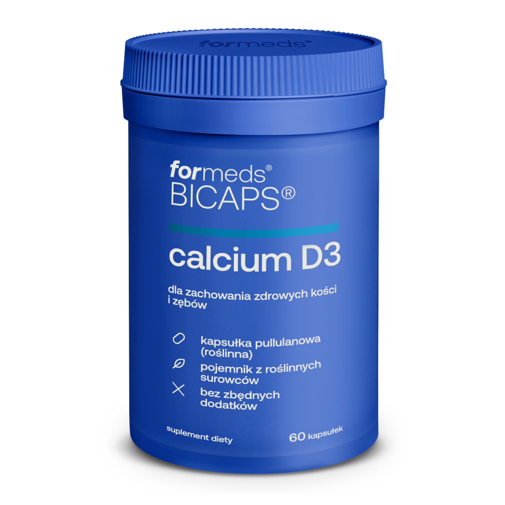 BICAPS Calcium D3 (Wapń + Witamina D3), 60 kaps. – ForMeds
