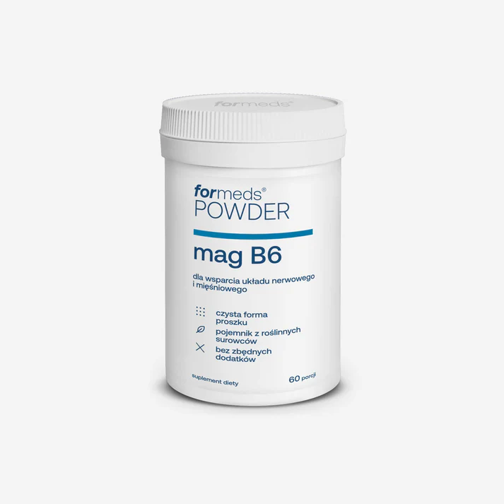 POWDER Mag B6 (Magnez + Witamina B6, proszek), 60 porcji – ForMeds
