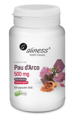 Pau d'Arco (sproszkowana kora lapacho) 500 mg, 100 kaps. – Aliness